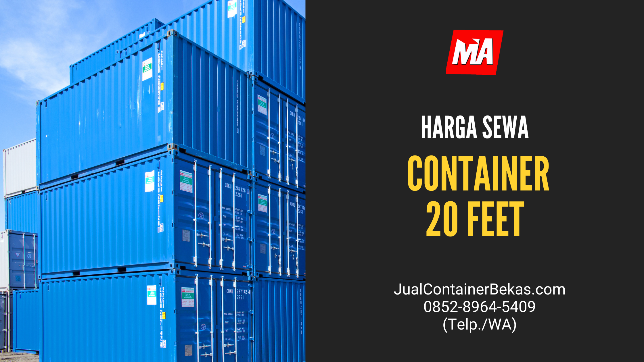 Harga Sewa Container 20 Feet